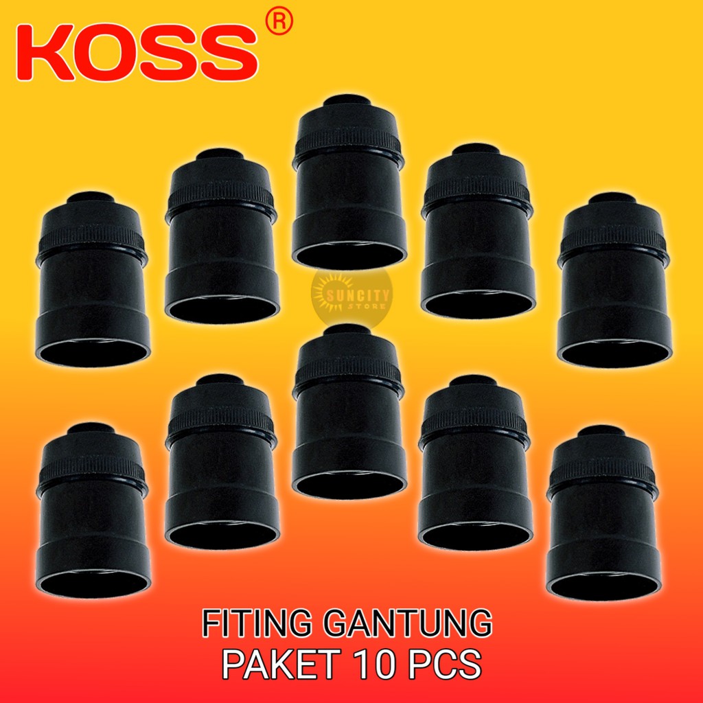 Paket 10 Pcs KOSS Fiting Gantung Hitam Model Broco