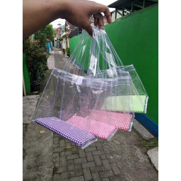 

Tas mika / tas mika polos / tas mika jinjing / tas jinjing transparan 20*10*20 FULL POLOS GRATIS ALAS