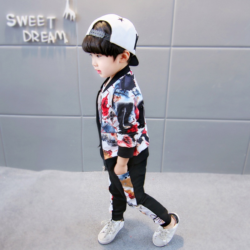 CHUBBI 50 Setelan Set 3in1 Anak Laki Laki Kaos+Celana+Jaket Futuristic