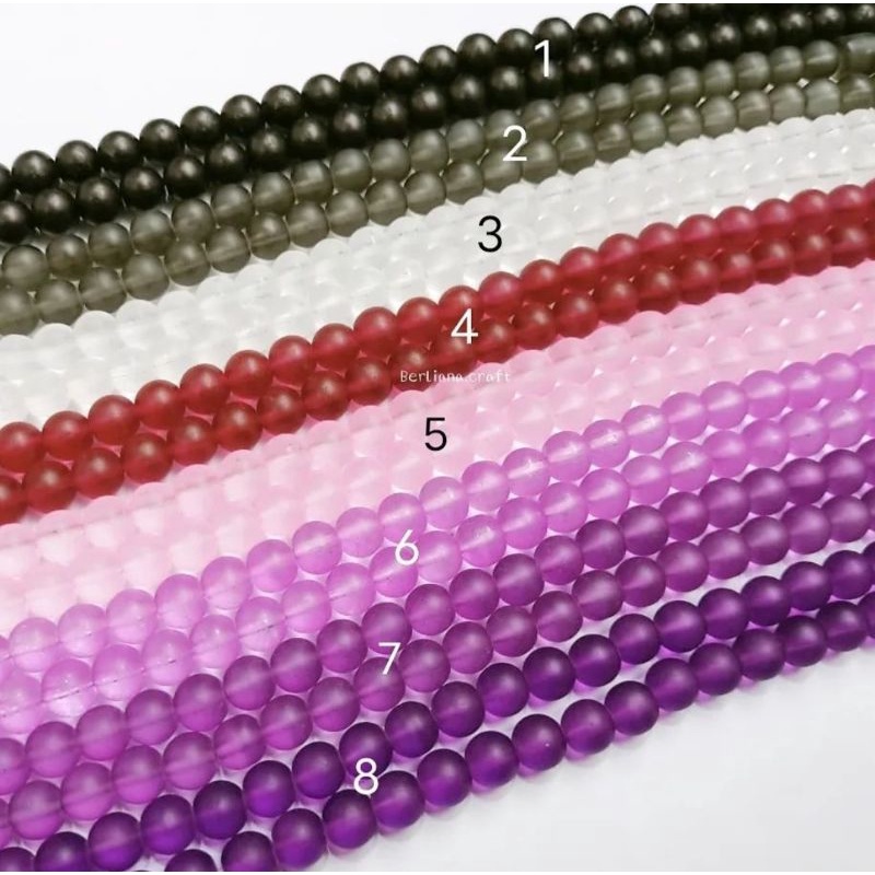(+- 110 pcs) Batu Matte Warna 8mm