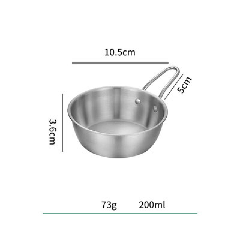 Mangkuk Sup Salad Mie Nasi Bahan Stainless Steel Ukuran 200-600ml Untuk Peralatan Makan