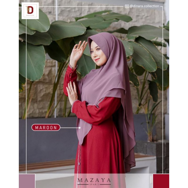 Mazaya Syar'i Set Khimar / Mazaya Dy Dinara / Set Syari Mazaya Original Dinara