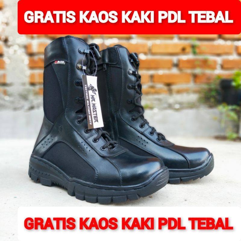 SEPATU PDL KULIT SAPI ASLI MERK MR MASTER MODEL TERBARU SEPATU PDL DINAS LAPANGAN TNI POLRI SECURITY SATPAM