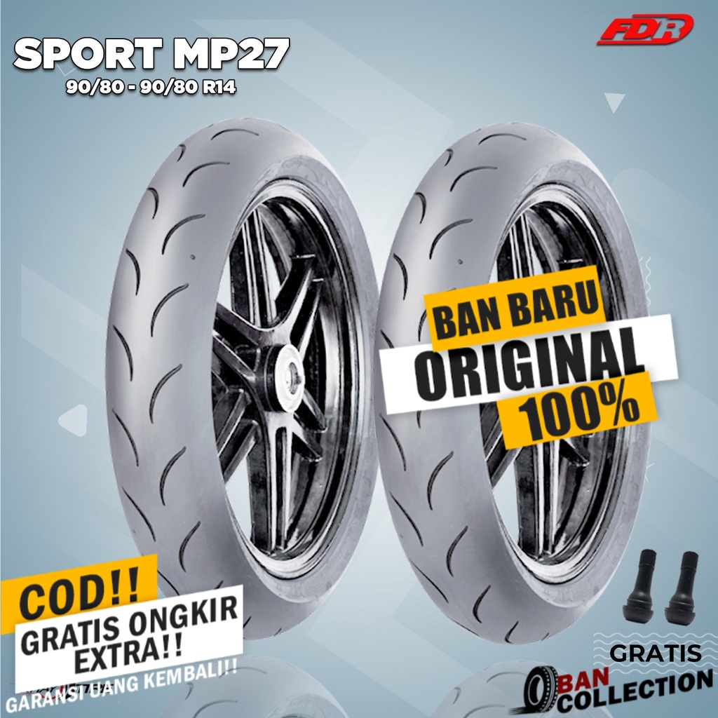 Paket Ban Motor Matic RACE COMPOUND // FDR SPORT MP27 90/80 Ring 14 Tubeless ban motor matic tubles 
