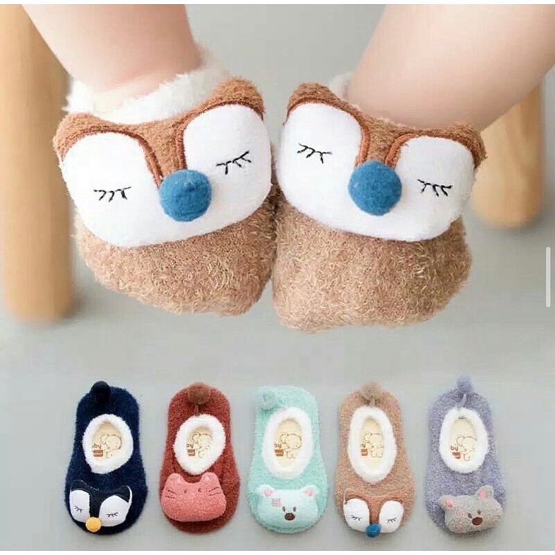 Kaos Kaki Bayi / Anak Kaos Kaki Bulu Korea Halus Lembut Prewalker 0-2th