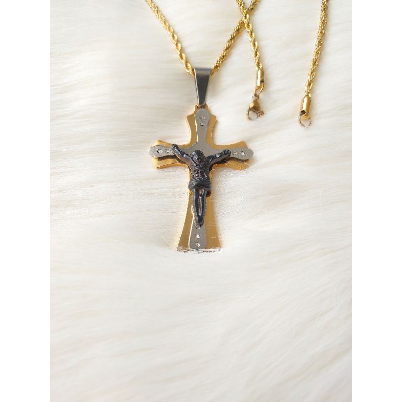 Kalung Salib Yesus Titanium2