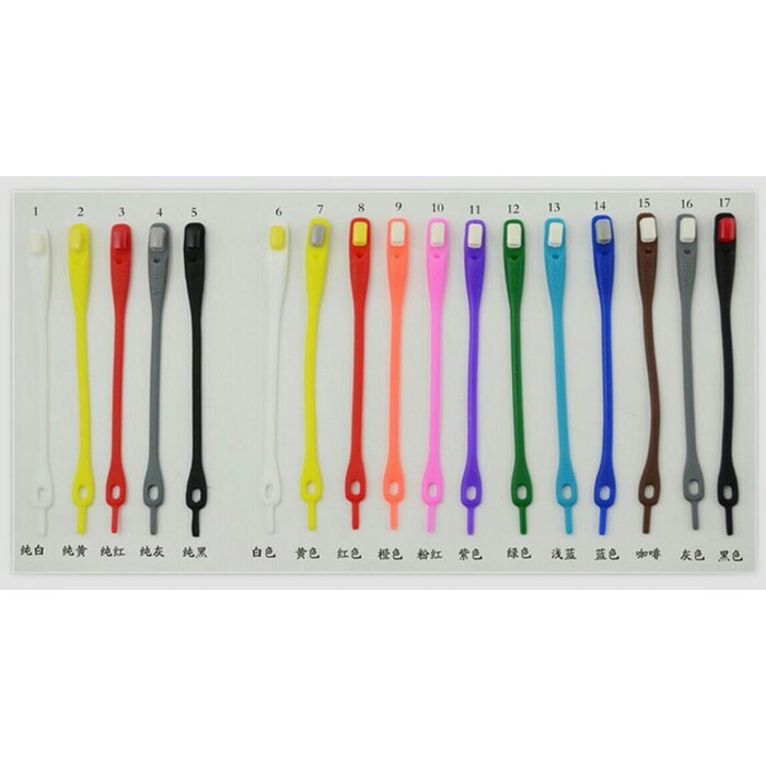 HILACES BASIC Lazy Shoelace Tali Sepatu Silikon tali sepatu karet (8PCS/PACK)-5