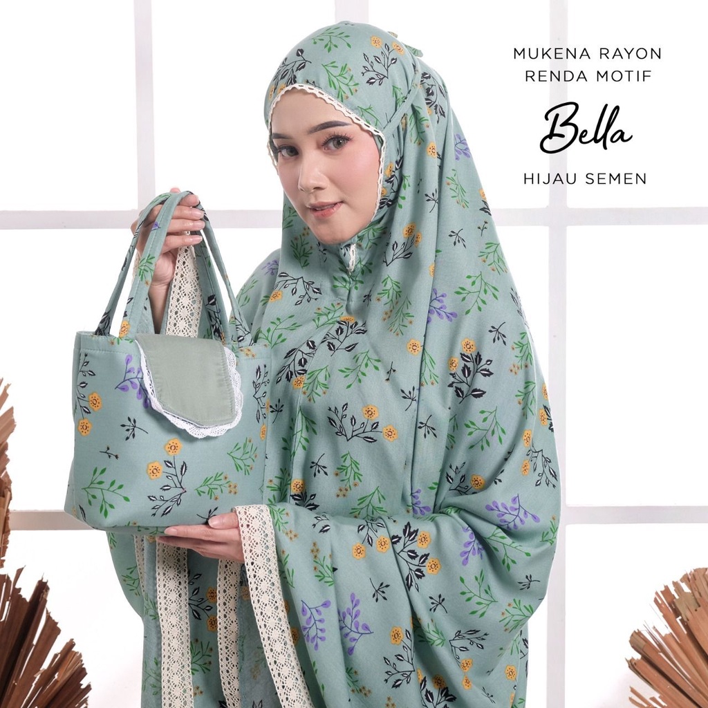 PUSAT MUKENA TASIK - MUKENA RENDA RAYON DEWASA MOTIF BELLA