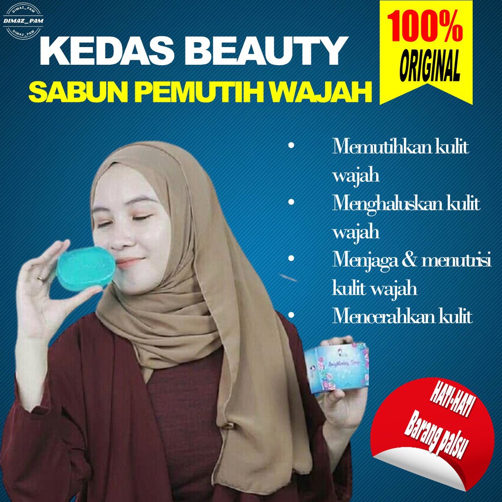 KEDAS BEAUTY sabun kedas beauty sabun obat jerawat collagen pemutih kulit wajah