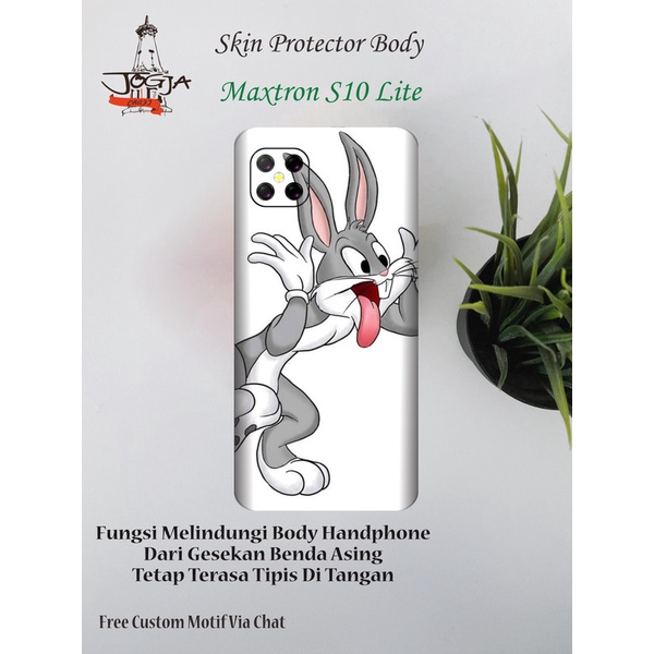 Dapat 2pcs Garskin Hp Maxtron S10 Lite Motif Bunny - Free Custom Via Chat