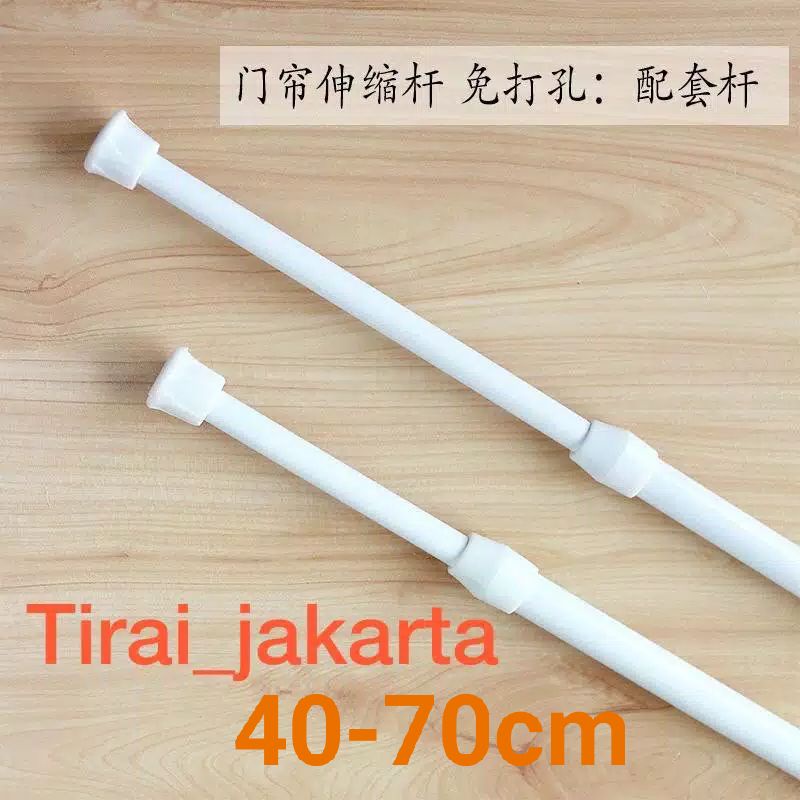 TIANG FLEKSIBEL GORDEN TANPA PAKU /40-70cm/ TIANG JENDELA/ TIANG TIRAI KAMAR MANDI/ tiang pintu/tongkat horden/ tongkat gorden/ tongkat kolong dapur/ tongkat fleksibel/ tongkat tirai/ tongkat ajaib/ pipa ajaib/ tiang tirai/ tongkat pipa