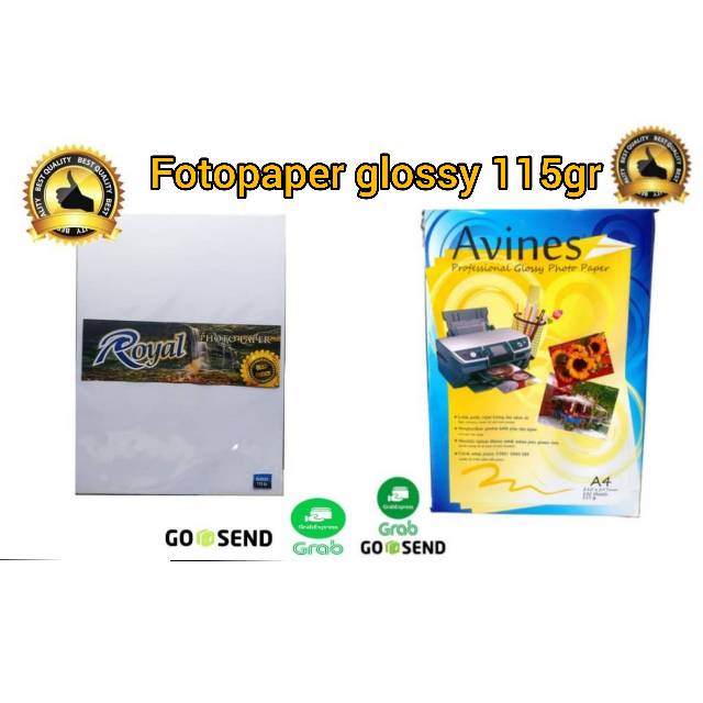

Fotopaper glossy 115Gr-100lbr/bks/photo paper glossy A4