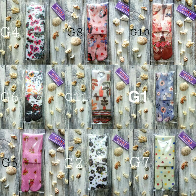 12 MOTIF KAOSKAKI PRINTING MUSLIMAH PRODUKSI SENDIRI BAHAN BAGUS HARGA HEMAT