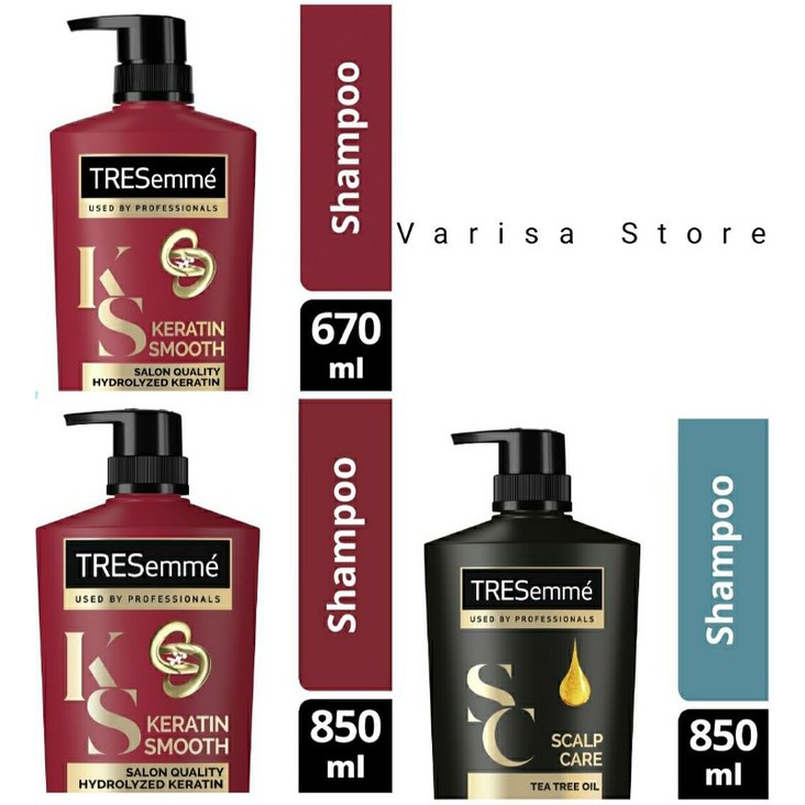 Jual Tresemme Shampoo Keratin Smooth Dan Scalp Care670 Ml 850ml Keratin Smooth Rambut Lembut 