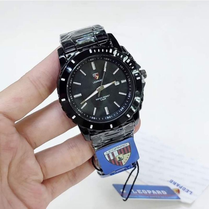 JAM TANGAN PRIA LEOPARD RANTAI 4,4CM