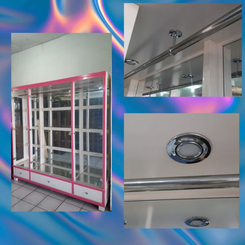 LEMARI GAMIS/LEMARI BUTIK/PAJANGAN KRISTAL/LEMARI FULL GANTUNGAN