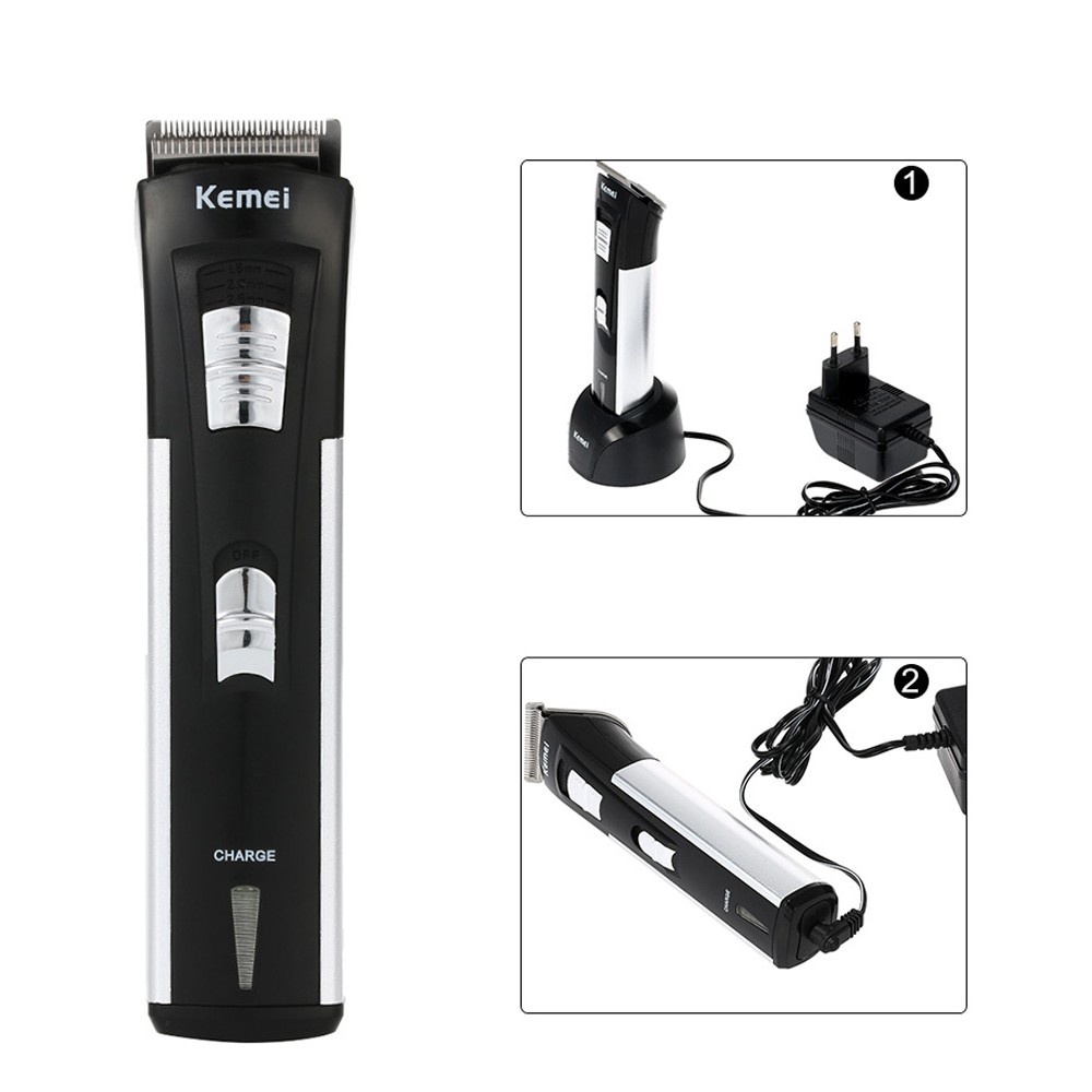 Mesin Cukur Rambut Kemei KM-3006 Dan Ukir Washable Hair Clipper Charger