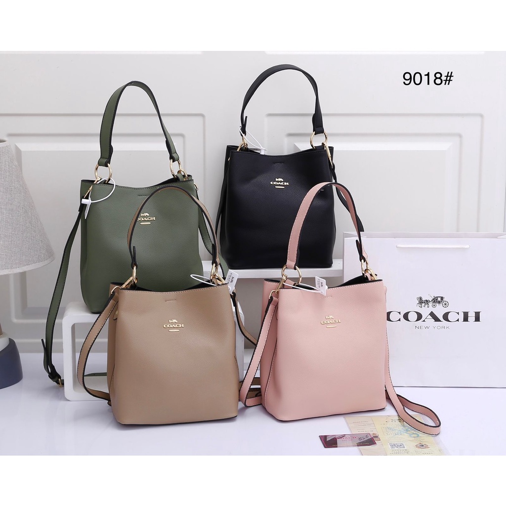 TAS WANITA BATAM IMPORT COACH SMALL TOWN BUCKET BAG 9018 KWALITAS SEMI ORIGINAL