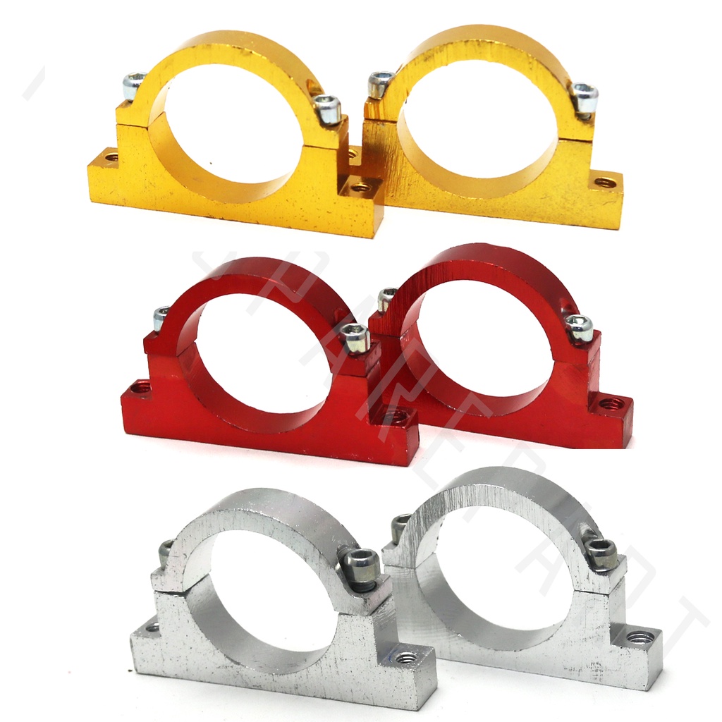 Klem-Kleman Dudukan-Bracket-Breket-Braket Spakbor Depan Motor CNC 1 Set Universal Merah-Silver-Emas