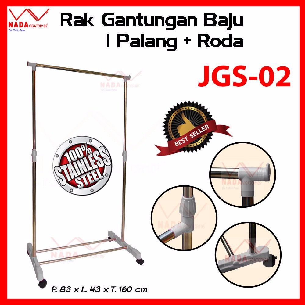 Glory Home Rak Jemuran Gantung Baju 1 Palang Roda JGS 02