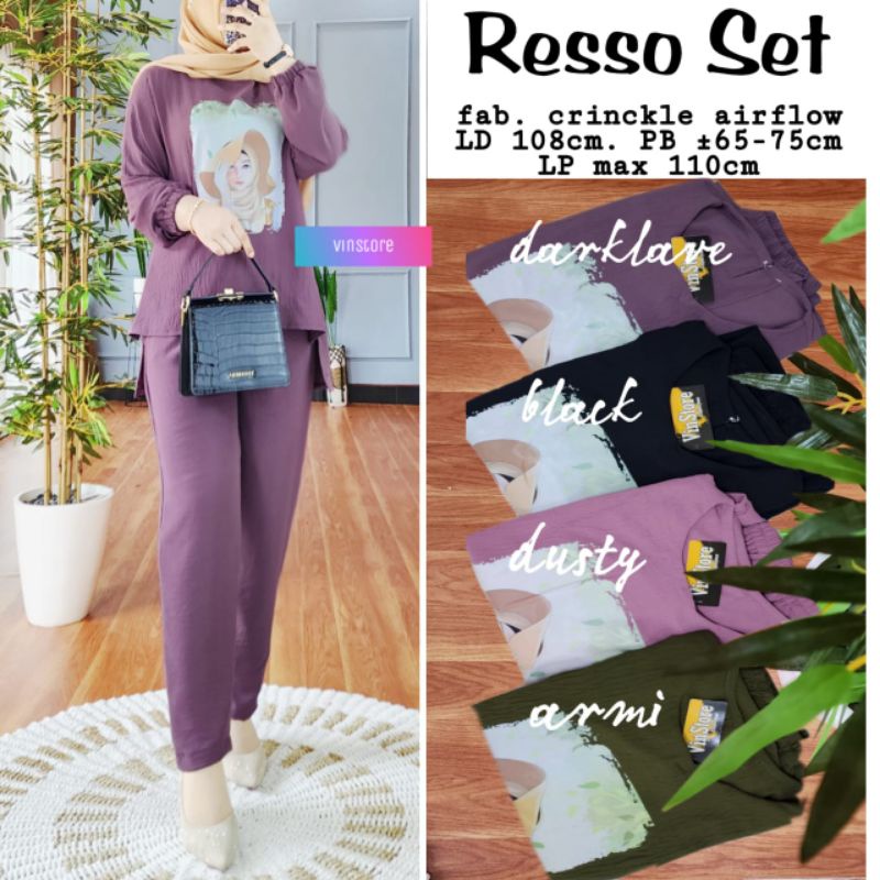 RESSO ONE SET || SETELAN CELANA WANITA || BY VINS