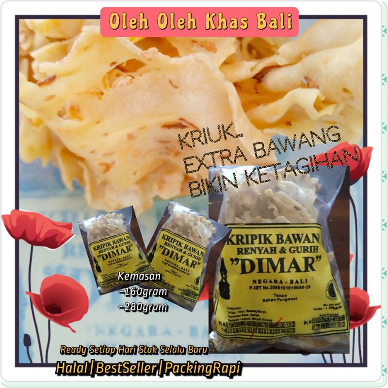 Keripik Pangsit Bawang | Kripik Bawang Dimar | Kripik Dimar | Cemilan Gurih | Dimar 160gram | Dimar 