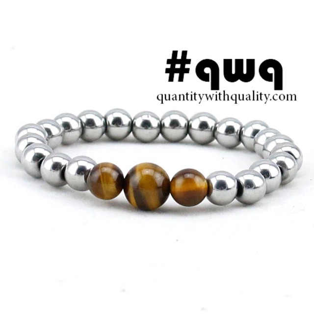 gelang batu blustin tiger eye batu badar besi hematite natural 8mm