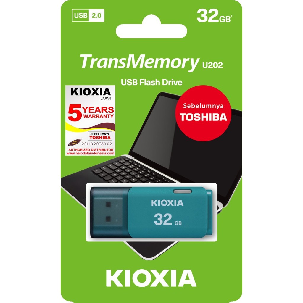 Kioxia Flashdisk 32GB USB 2.0 U202 Original - Biru