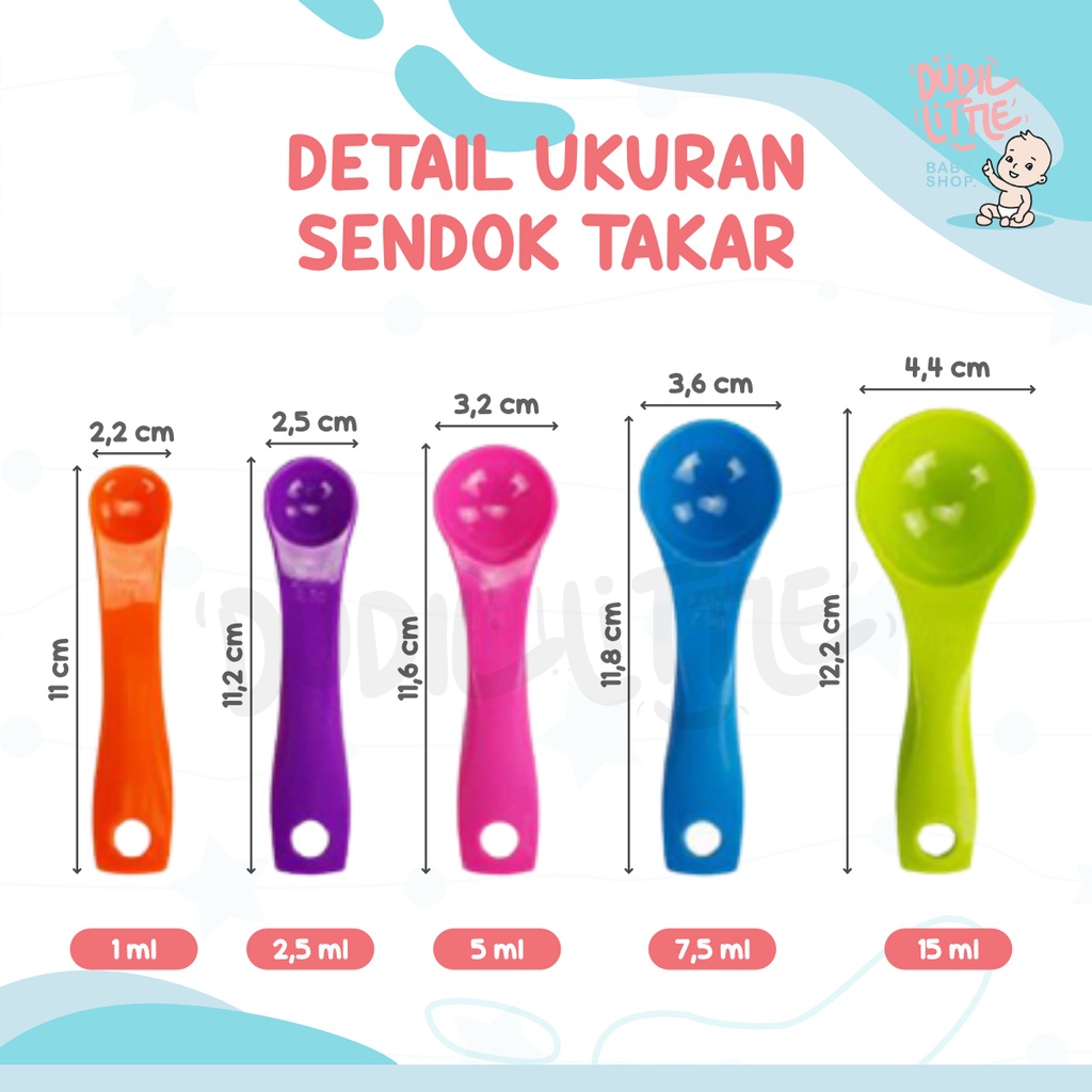 SENDOK TAKAR SET ISI 5 PCS SENDOK DAPUR SENDOK  DENGAN 5 UKURAN DAN 5 WARNA