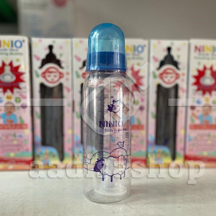 NINIO 1001 Botol Dot Bayi Soft Neck Round Bottle 240ml