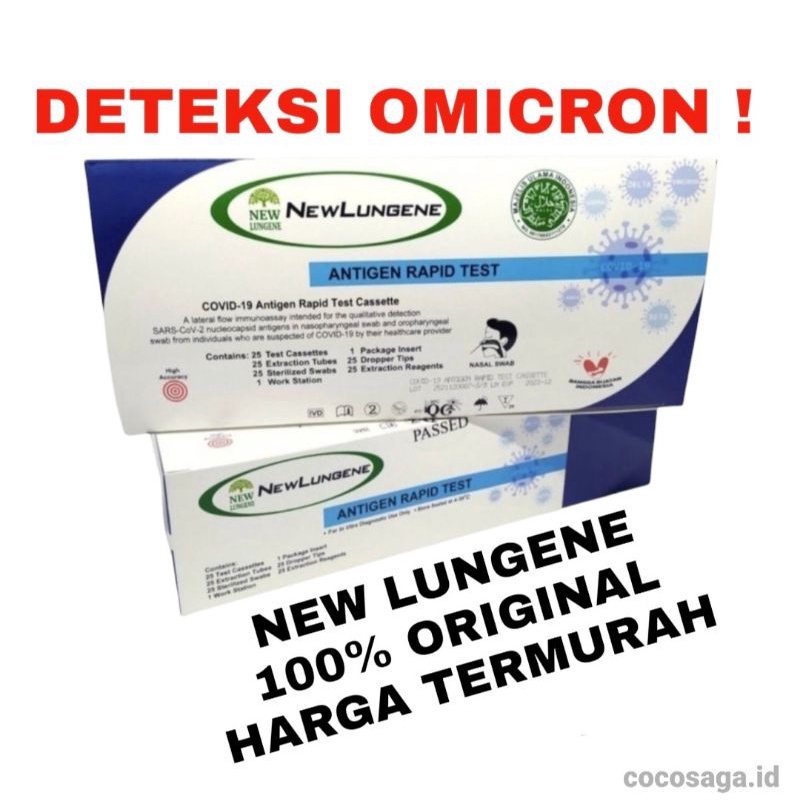 Alat Rapid Test ANTIGEN SWAB NEW LUNGENE - DETEKSI OMICRON - ECERAN