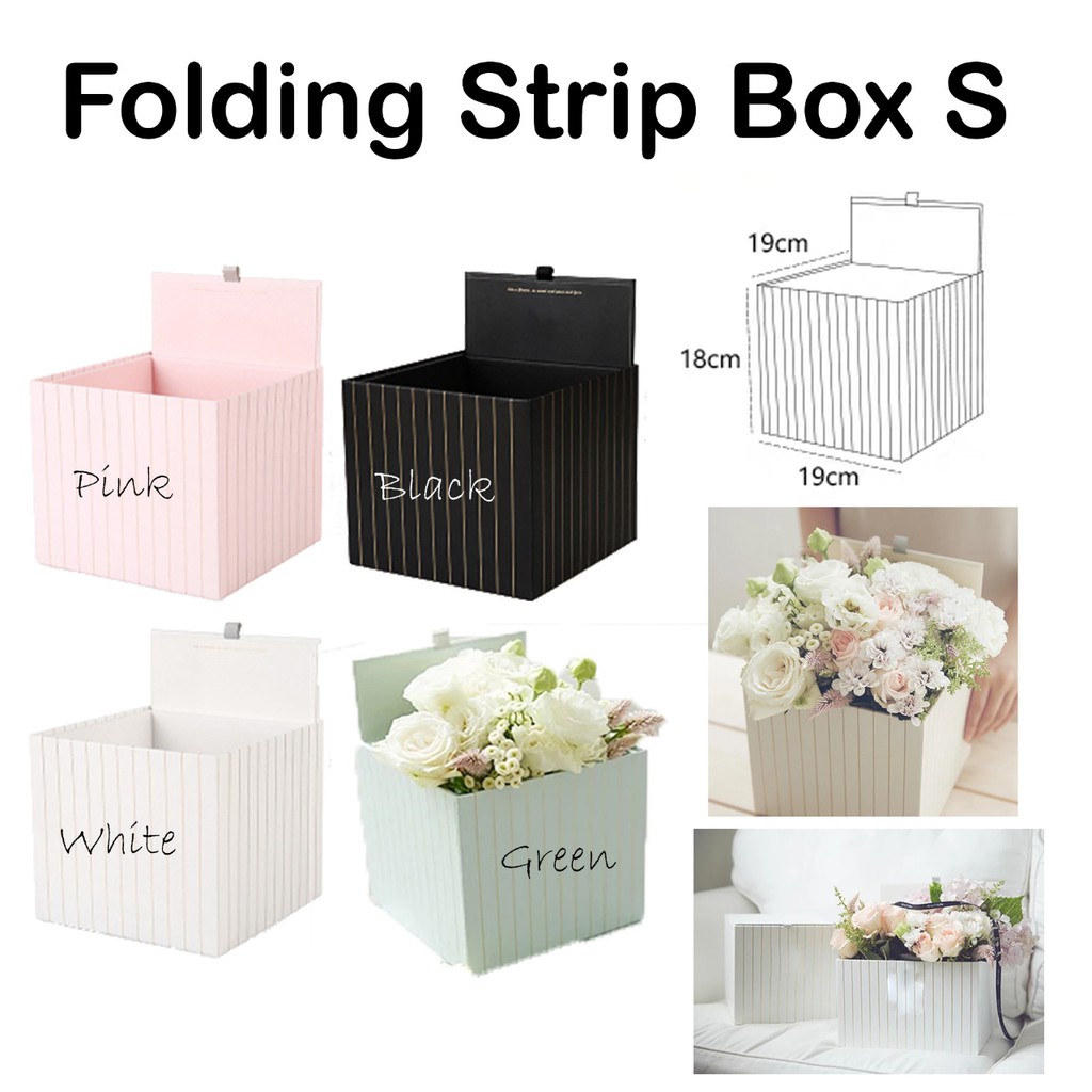 Folding Strip Box S Box Bunga  Box kado bloom box 