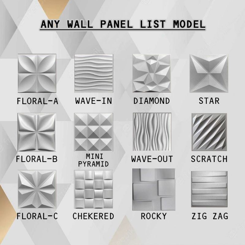 Wallpaper 3D Gypsum  Wall Panel Dinding 50 x 50 Cm | Dekorasi Rumah | Home Decor