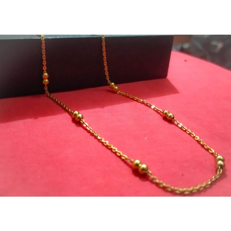 KALUNG RANTAI PRIA WANITA NURI TITANIUM STEEL LAPIS EMAS PREMIUM