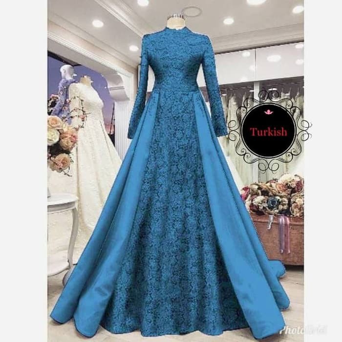 NISSA SABYAN  baju pesta mewah gamis nurhayati turkish brukat gaun remaja nur ta