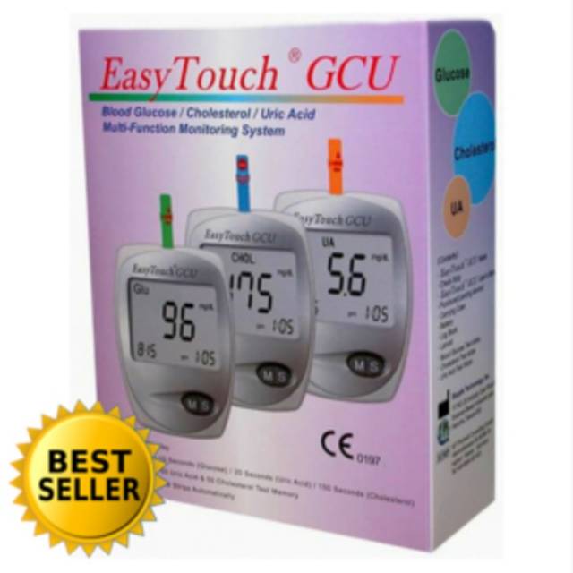 EASY TOUCH GCU - Alat test gula darah, kolesterol,asam urat