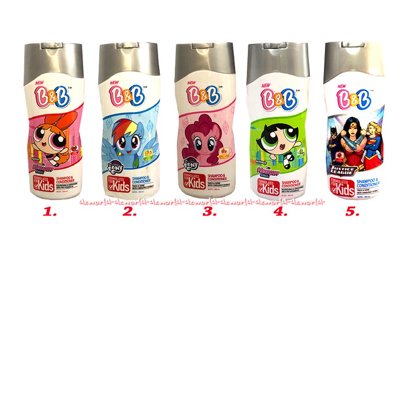 B&amp;B Shampoo &amp; Conditioner 200ml Formula For Kids My Little Pony B &amp; B Sampoo Kondisioner untuk Anak