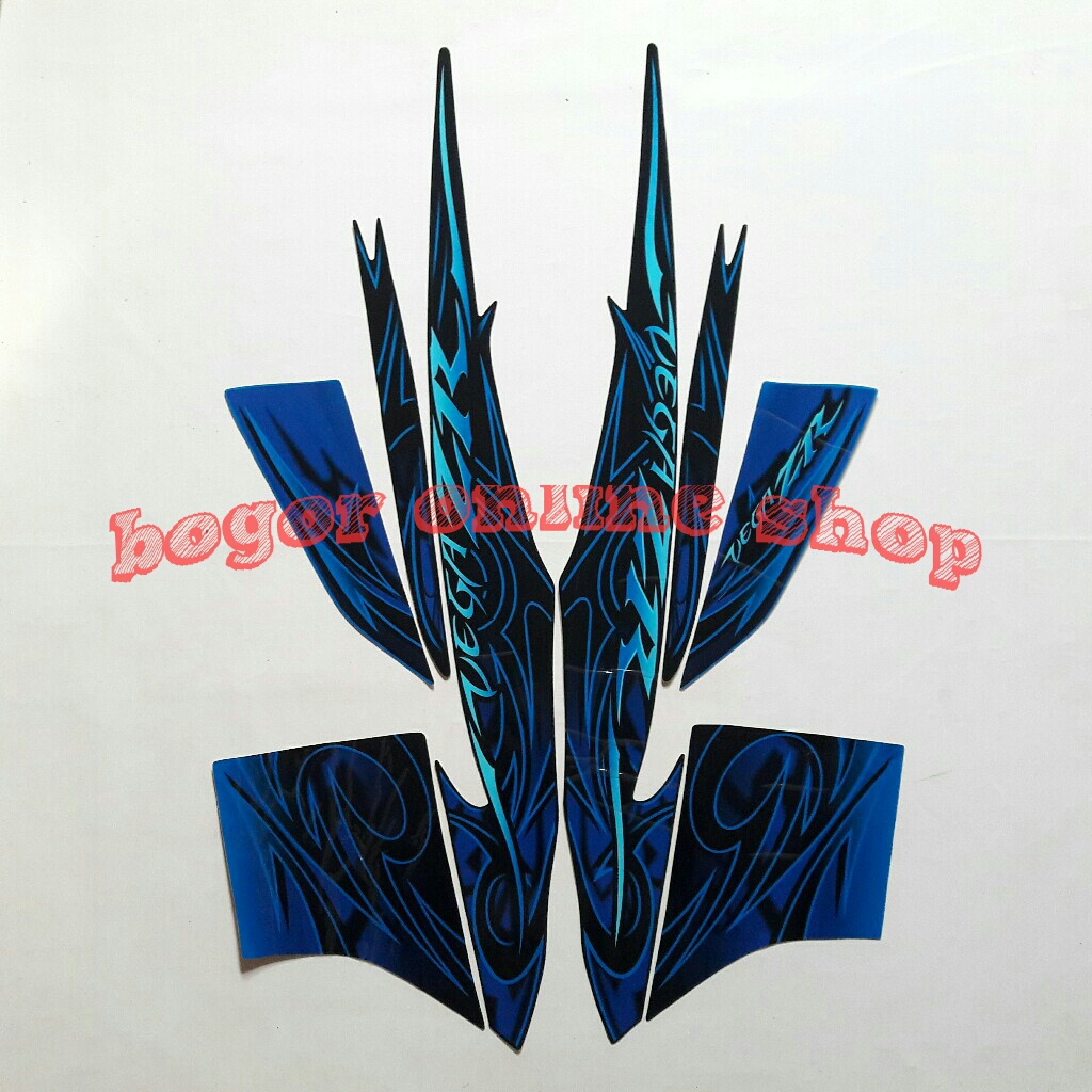 stiker motor vega zr 2010 hitam-biru