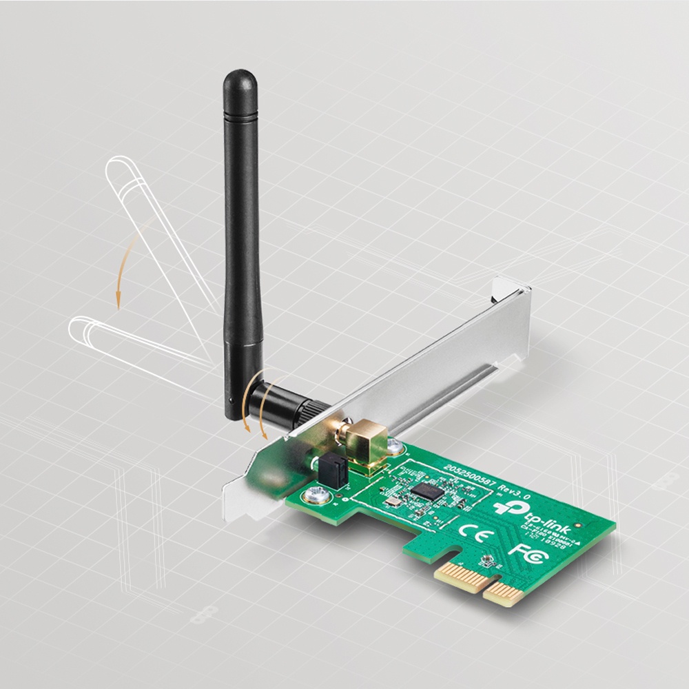 TP-LINK TL-WN781ND 150Mbps Wireless N PCI Express Adapter Original Garansi Resmi - 1 Tahun