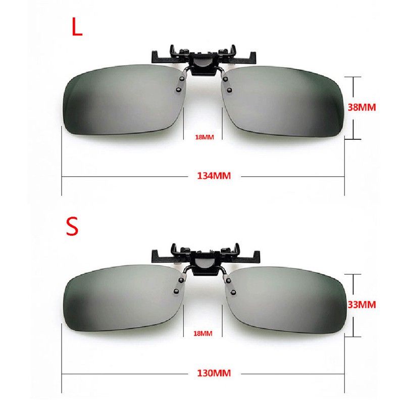 Kaca mata anti silau untuk berkendara malam hari Clip On clip Up lensa POLARIZED Night view glass