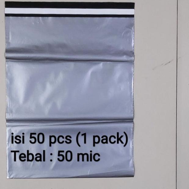 

➯ Plastik Packing Polymailer Silver Uk 35x45 (50 pcs), plastik packing Lem, plastik olshop ♫