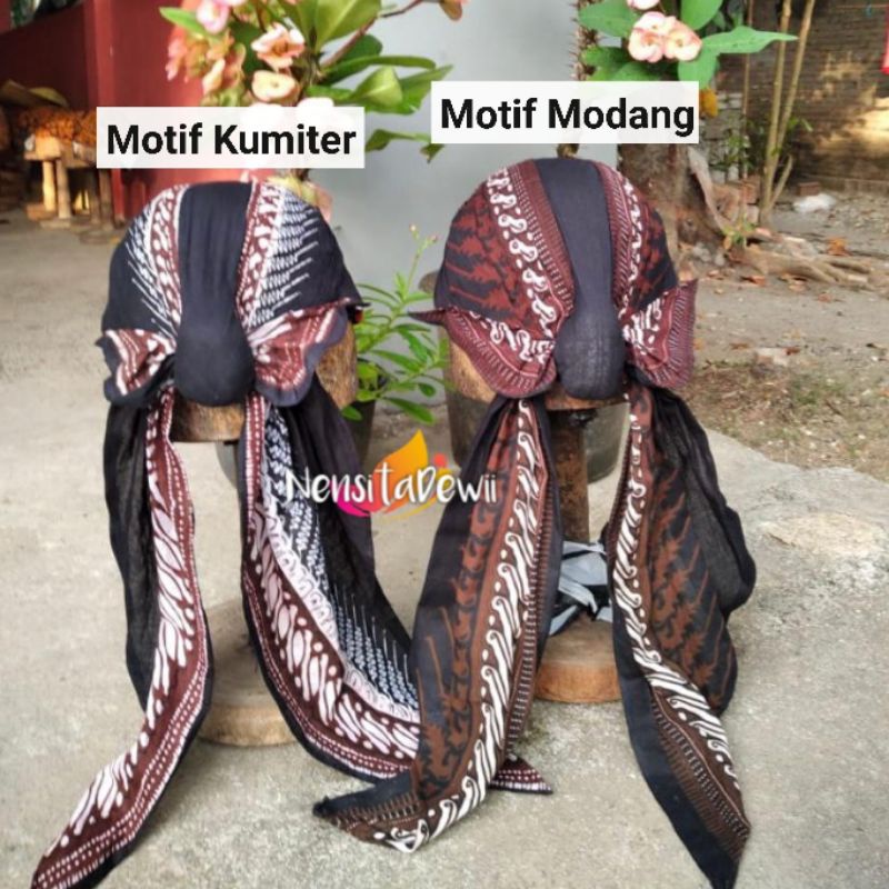Blangkon Jogja Kuncer / Klewer - Motif Modang dan Kumiter