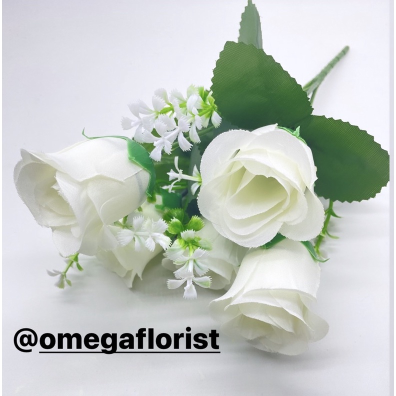 Kuncup OF Artificial Bunga Artificial/Bunga Plastik/Bunga Dekorasi/Dekorasi Pernikahan/Pernikahan-Putih Bersih