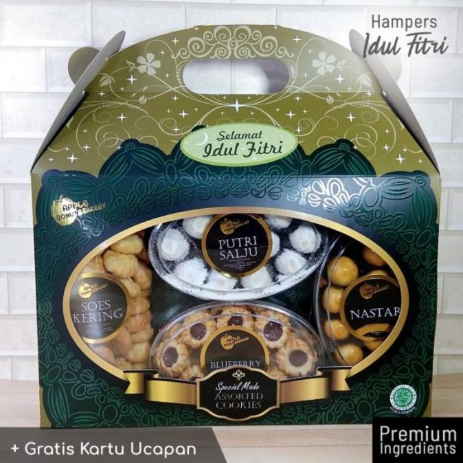 

Parcel Kue Premium / Exclusive Hampers - Apple Donut Nastar Blueberry Sarahasana_