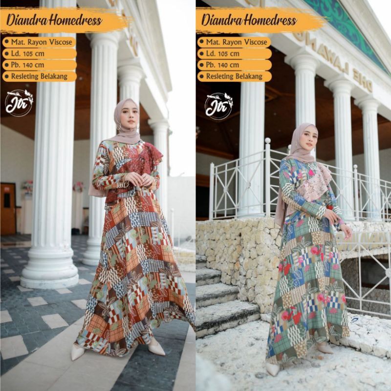 homedress diandra long dress rayon viscose