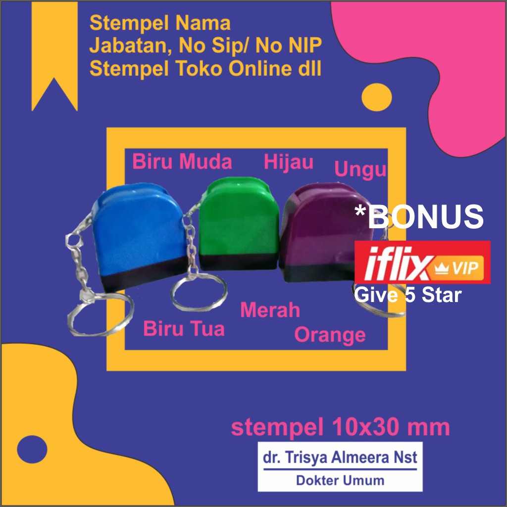 Stempel Nama Warna gagang random