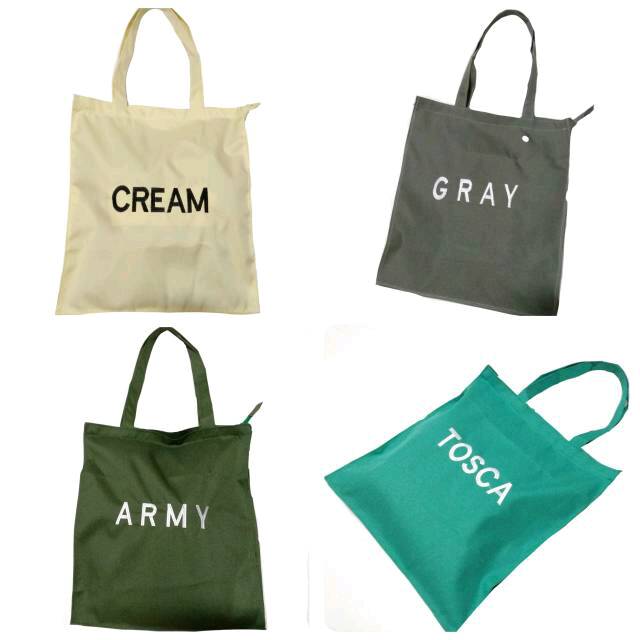 Tote Bag Kanvas Tas Tote Fashion Wanita Simple Tas Kuliah Sling Bag