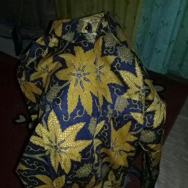 Promo Batik Hrb026 Kenongo Hem Pendek Padi Pekalongan M L Xl Batik Pria Murah Modern Grosir  Apbi