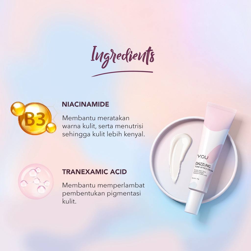 ⭐️ Beauty Expert ⭐️ You Dazzling Tone Up Face Cream / Krim Wajah | Tone Up Body Cream (Kulit Cerah Seketika)