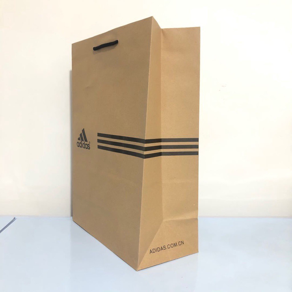 

T10 Adidas Ad Adi Shoe Box Clothing Shopping Bag Thickened Three Bars Kraft Paper Bag Handbag In Sto